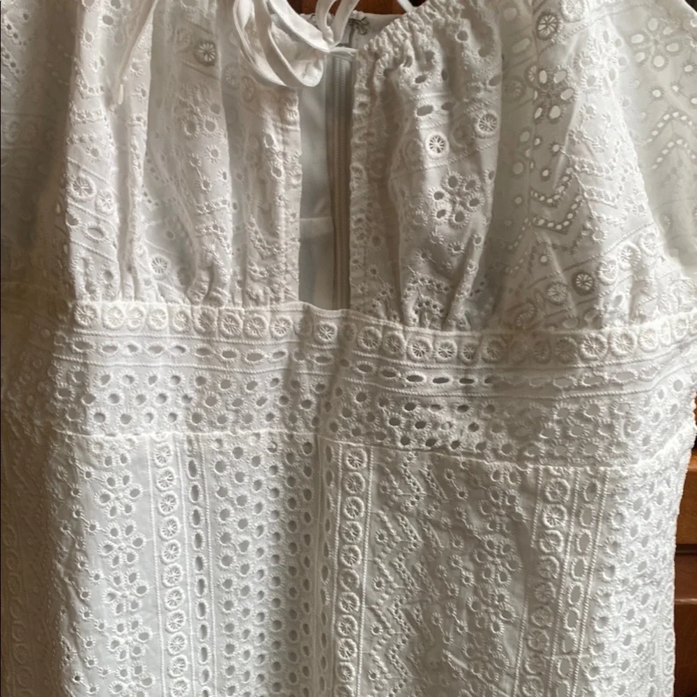 Lulu’s Chic White Eyelet Pattern Maxi Dress XL Summer Wedding Guest - Picture 4 of 14